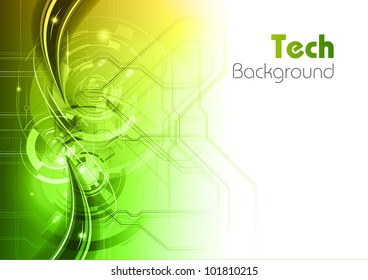 tech background with the green and white gradient