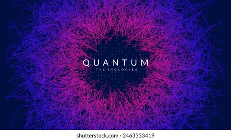 Tech Background. Innovative science, futuristic intelligence. Cover of dots with a backdrop of velocity. Energy of information in analytical patterns. Big Data Background.