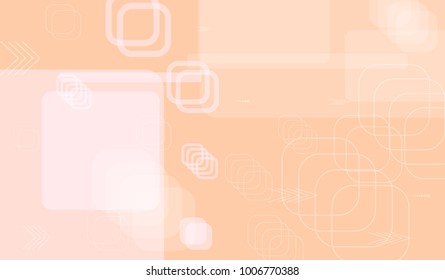 Tech Background. Light Horizontal Technology Background with Frames, Squares, Dots, Arrows and Lines. Modern Abstract Texture for Wallpaper, Web, Applications. Futuristic Digital Texture. Vector.