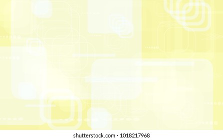 Tech Background. Light Horizontal Technology Background with Frames, Squares, Dots, Arrows and Lines. Modern Abstract Texture for Web, Wallpaper, Applications. Futuristic Digital Texture. Vector.
