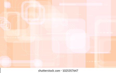 Tech Background. Light Horizontal Technology Background with Frames, Squares, Dots, Arrows and Lines. Modern Abstract Texture for Web, Applications, Wallpaper. Modern Digital Texture. Vector.