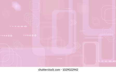 Tech Background. Light Horizontal Technology Background with Frames, Squares, Dots, Arrows and Lines. Modern Abstract Texture for Wallpaper, Applications, Web. Fantastic Digital Texture. Vector.