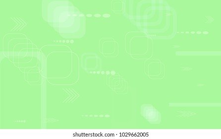 Tech Background. Light Horizontal Technology Background with Frames, Squares, Dots, Arrows and Lines. Modern Abstract Texture for Web, Applications, Wallpaper. Modern Digital Texture. Vector.