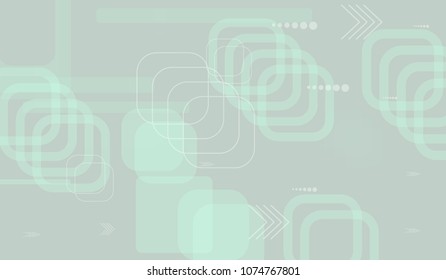Tech Background. Light Horizontal Technology Background with Frames, Squares, Dots, Arrows and Lines. Modern Abstract Texture for Web, Wallpaper, Applications. Retro Digital Texture. Vector.