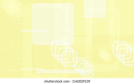 Tech Background. Light Horizontal Technology Background with Frames, Squares, Dots, Arrows and Lines. Modern Abstract Texture for Wallpaper, Web, Applications. Modern Digital Texture. Vector.