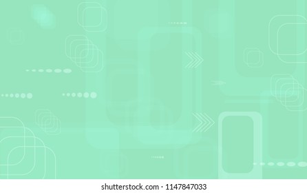 Tech Background. Light Horizontal Technology Background with Frames, Squares, Dots, Arrows and Lines. Modern Abstract Texture for Wallpaper, Applications, Web. Vintage Digital Texture. Vector.