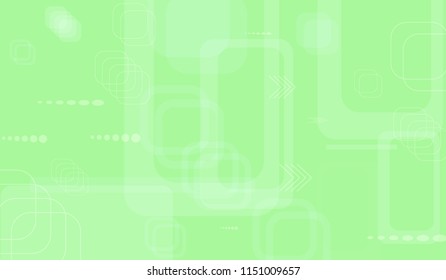 Tech Background. Light Horizontal Technology Background with Frames, Squares, Dots, Arrows and Lines. Modern Abstract Texture for Web, Wallpaper, Applications. Modern Digital Texture. Vector.