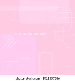 Tech Background. Light Square Technology Background with Frames, Squares, Dots, Arrows and Lines. Modern Abstract Texture for Web, Applications, Wallpaper. Modern Digital Texture. Vector.