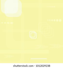 Tech Background. Light Square Technology Background with Frames, Squares, Dots, Arrows and Lines. Modern Abstract Texture for Wallpaper, Applications, Web. Trendy Digital Texture. Vector.