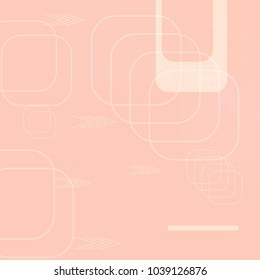 Tech Background. Light Square Technology Background with Frames, Squares, Dots, Arrows and Lines. Modern Abstract Texture for Wallpaper, Applications, Web. Futuristic Digital Texture. Vector.