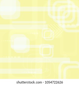 Tech Background. Light Square Technology Background with Frames, Squares, Dots, Arrows and Lines. Modern Abstract Texture for Web, Wallpaper, Applications. Retro Digital Texture. Vector.