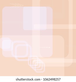 Tech Background. Light Square Technology Background with Frames, Squares, Dots, Arrows and Lines. Modern Abstract Texture for Web, Wallpaper, Applications. Retro Digital Texture. Vector.