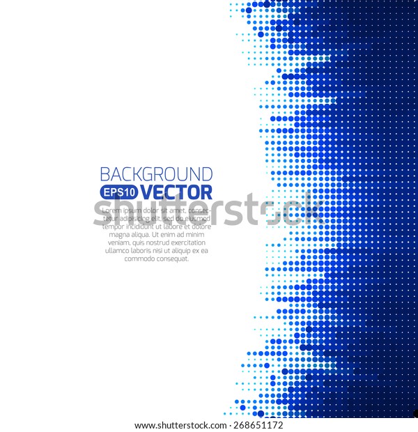 Tech Background White Blue Stock Vector (Royalty Free) 268651172