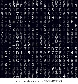 Tech background. White filled hexademical background. Small sized seamless pattern. Charming vector illustration.