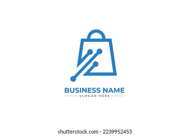 tech bag logo design. data bag logo design
