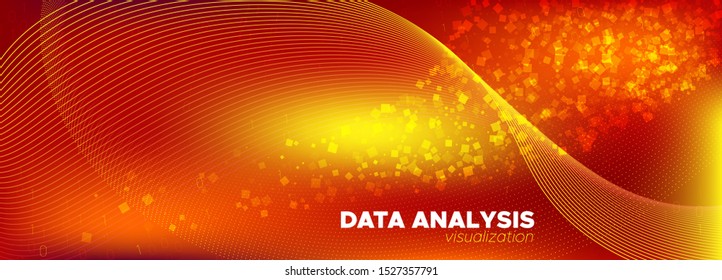 Tech Banner. Glow Digital Particles. Big Data Analysis. Light Binary Number Background. Yellow Tech Poster. Particle Future. Big Data Stream. Red Binary Numbers Movement. Orange Tech Abstract.
