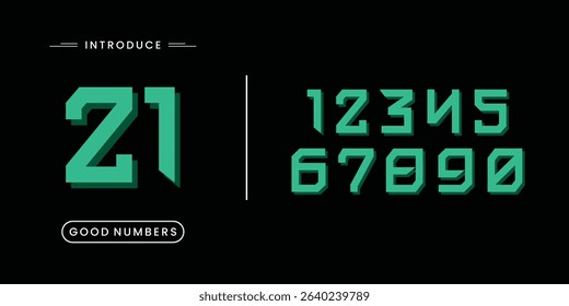 Tech beautiful elegant numerals. Vintage and old school retro typographic. Vector Illustration numbers.