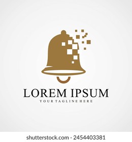 tech bell logo design vector  template illustration