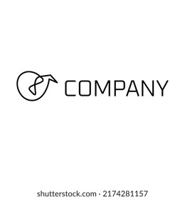 tech bird infinity modern logo design template