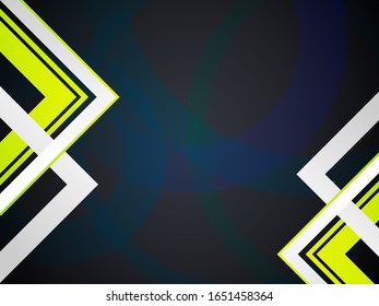 Fondo negro tecnológico con rayas verdes de contraste. Diseño gráfico de vector abstracto
