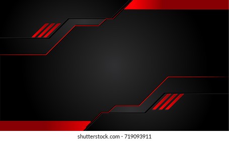 Tech Black Background Contrast Red Stripes Stock Vector (Royalty Free ...