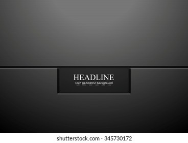 Diseño abstracto del concepto negro tecnológico. Fondo del vector