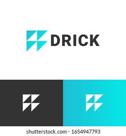 Tech blockcahin logo design concept. Data logomark illustration. Can representing algorithm ,system, data, connect.