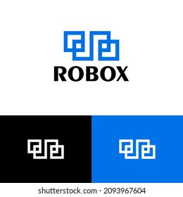 Tech blockcahin logo design concept. Data logomark illustration. Can representing metaverse, system, data, connect.