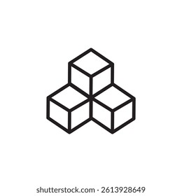 tech blocks icon editable outline stroke vector eps