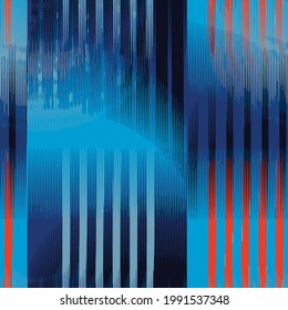 abstracto geométrico de tecnología azul Patrón sin soldadura con vertical gruesa   segmentos