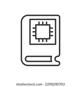 Tech Book Icon With Circuit Board Icon