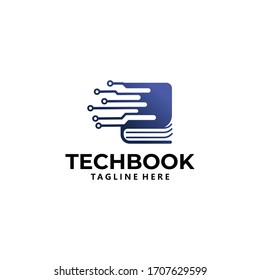 tech book logo icon vector isolated