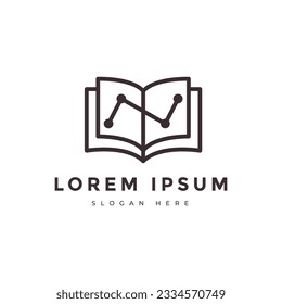tech book study college bookstore university student corporate logo design vector graphic illustration