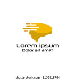 tech brain logo illustration