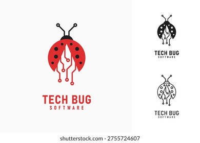 Tech bug logo symbol icon design