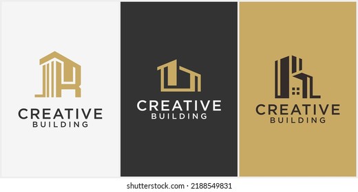 Tech Building Logo Design Architectural Construction Stock Vector ...