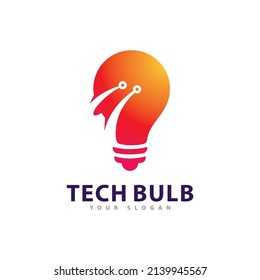 Tech Bulb logo vector. Creative Technology Logo design concept 