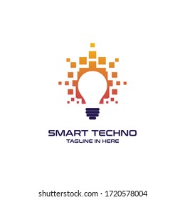 Tech bulb logo vector isolated 