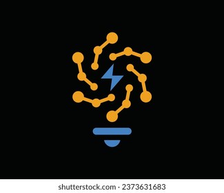Tech bulb logo vector isolated Vector