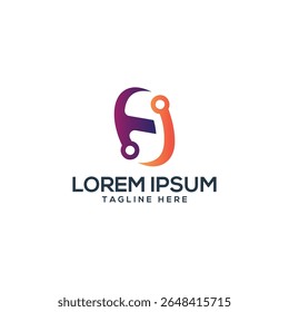 tecnologia empresa logotipo design conceito letra H mark criativo moderno mínimo