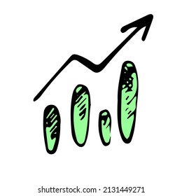Tech business vector icon. Data science sketch element. Computer security hand drawn illustration