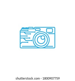 Tech Camera logo design vector template, Camera Photography logo concepts