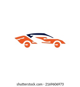 Tech car speed vector sign vehicle sport motor race transport