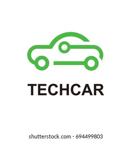 Tech car vector logo template