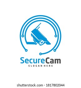 Tech CCTV Logo Design Vector Template, Concept Symbol, Icon