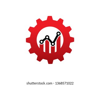 Tech Chart Logo Template, Icon, Symbol - Vector