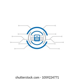 tech chip logo template