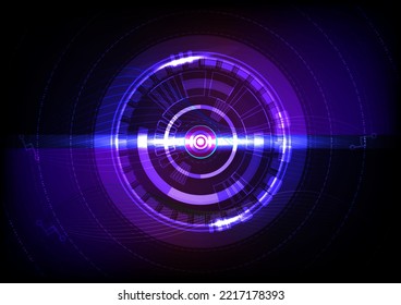 Tech circle electricity power system abstract background futuristic wallpaper graphic design vector illustration
