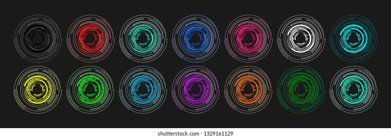 Tech Circle series, digital abstract background, modern, colorful design.impossible