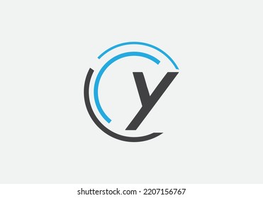 Tech circle vector and technology logo design Y